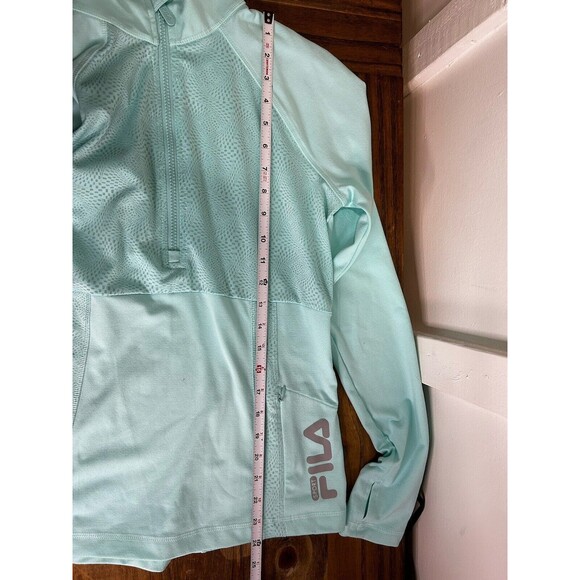 Fila Sport Women’s Activewear Womens Half Zip Running Jacket Teal Small - Picture 6 of 7